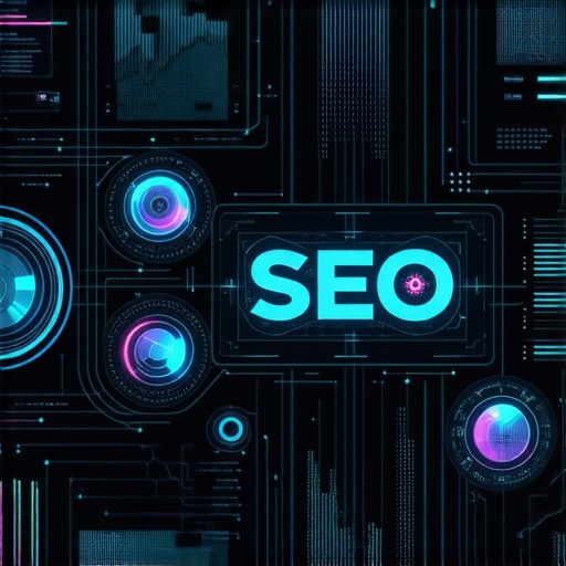 Visualization of AI algorithms analyzing local SEO data