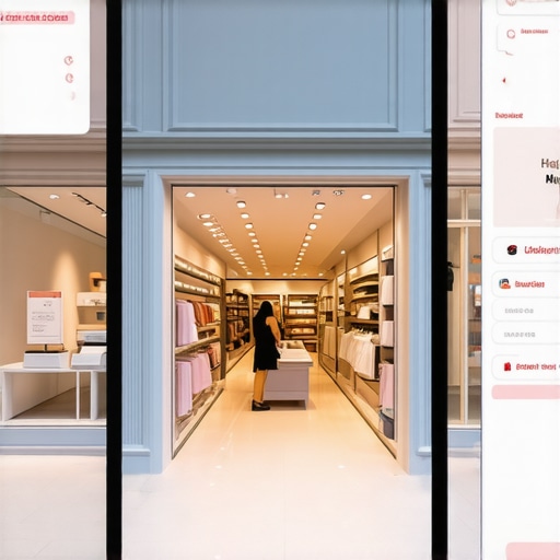 AR interface overlaying a retail store for enhanced local marketing