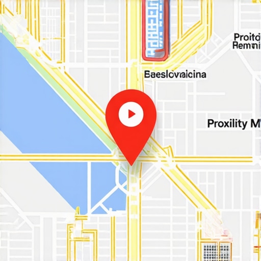 Geo-Fencing Zones for Local Marketing Digital map showing geo-fencing zones and local business icons for proximity marketing.
