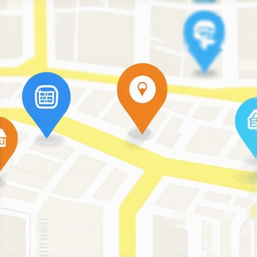 A map showing various local businesses marked with pins, emphasizing neighborhood engagement and digital presence