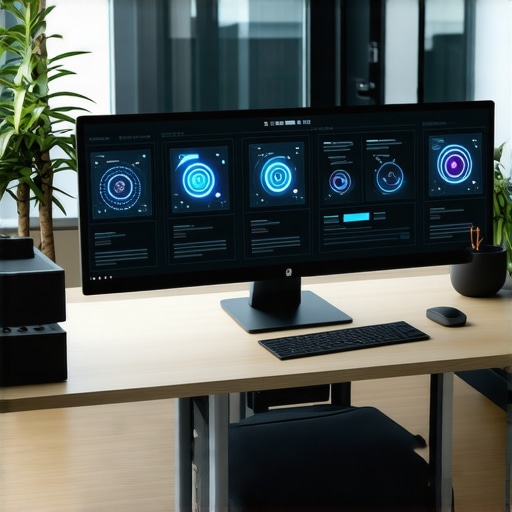 AI and Voice Search in Local SEO AI interfaces analyzing local search data with voice command symbols