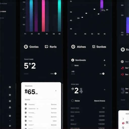 Dashboard displaying local SEO metrics and analytics