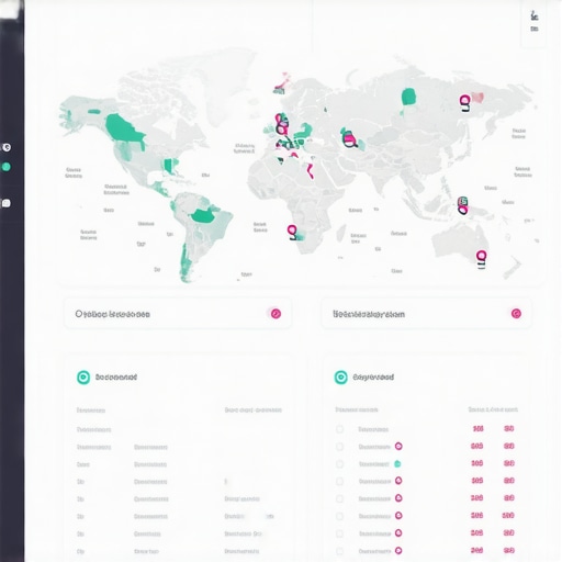 Advanced Local SEO Analytics Dashboard High-tech dashboard displaying local SEO data and AI insights