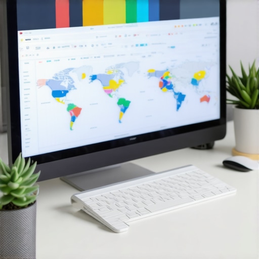 Business analytics showing local SEO performance on screens