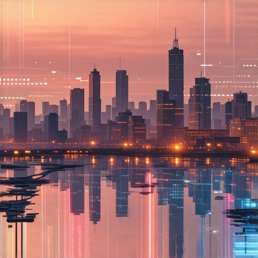 Future of Local SEO 2025 Futuristic cityscape with digital maps and AI data streams