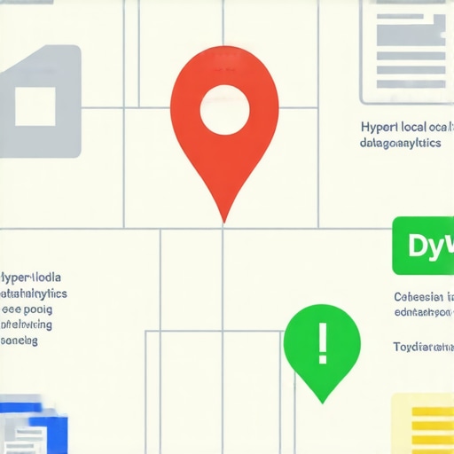 Infographic illustrating hyper-local data analytics influencing Google Maps ranking strategies