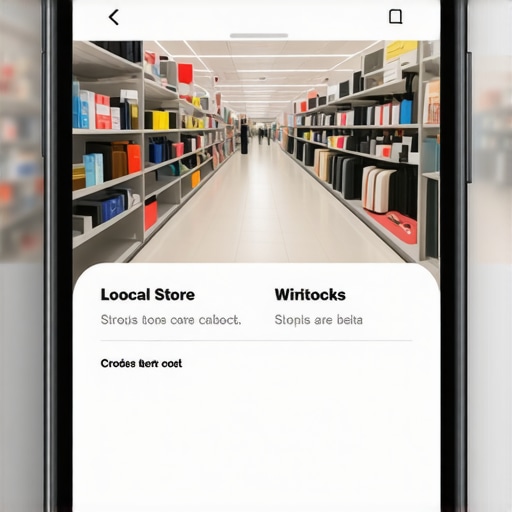 Interactive AR Store Navigation AR interface demonstrating immersive local store experience.