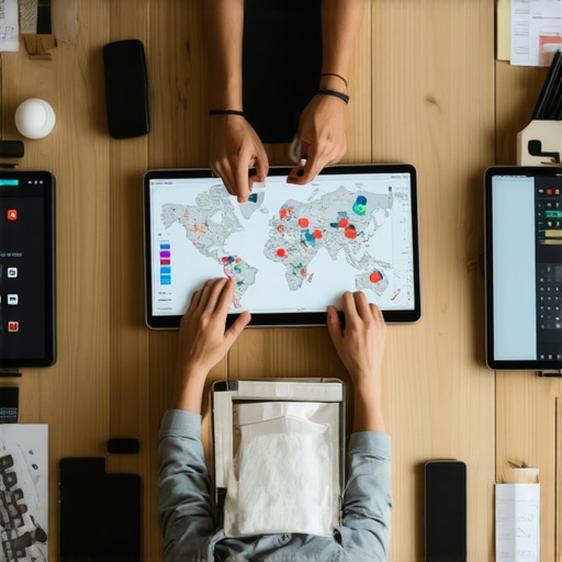 Local Business Data Analysis for SEO Business team reviewing local SEO analytics on digital devices