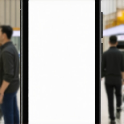 Local Business Innovation with AR and Voice Search Local business utilizing augmented reality and voice search tools in a vibrant community environment.