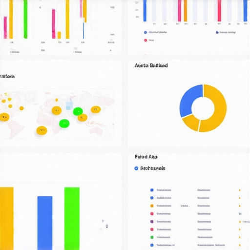Screenshot of local SEO analytics interface showing maps and charts