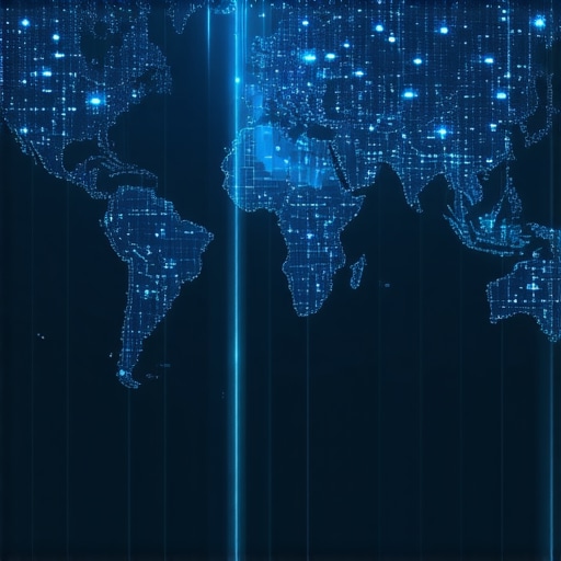 AI Data Analytics for Local SEO Futuristic AI technology visualizing local search data through holographic displays