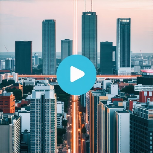 Futuristic cityscape showing augmented reality overlays on street scenes