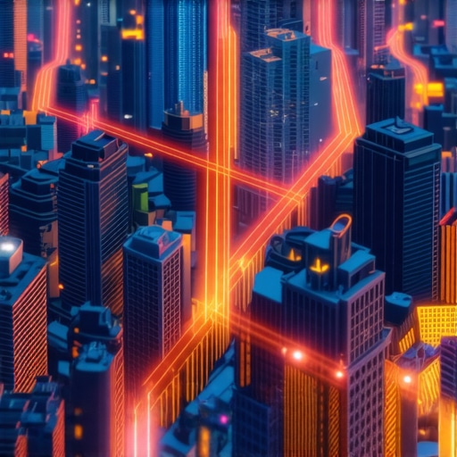 City map with AI-driven data connections highlighting local search micro-moments.