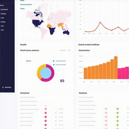 Digital dashboard showing local SEO data and maps analysis.