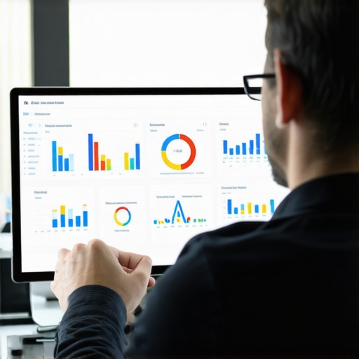 SEO specialist analyzing local search performance metrics