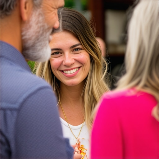 Business owner interacting with community at local event to enhance local SEO.