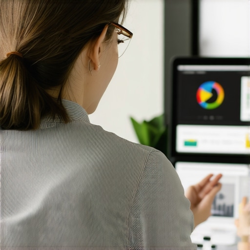 Business owner reviewing local SEO performance metrics in a dashboard