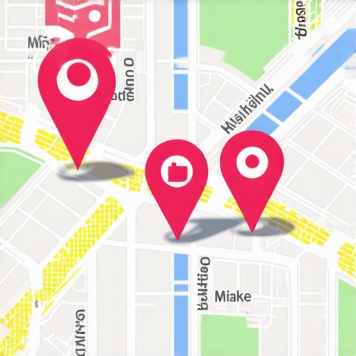 Hyperlocal Data Visualization for SEO Digital map with pins and data overlays demonstrating local analytics.