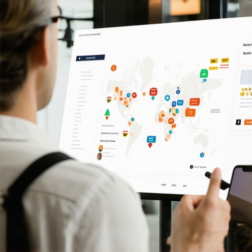 Business owner reviewing maps and customer reviews on a computer