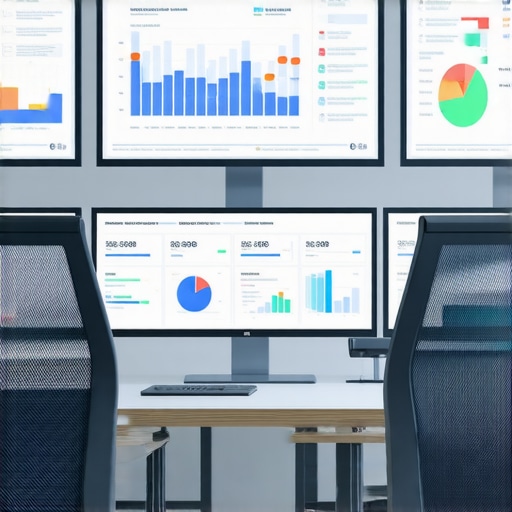 AI Data Analytics in Local SEO Illustration of AI analyzing local SEO data on multiple screens