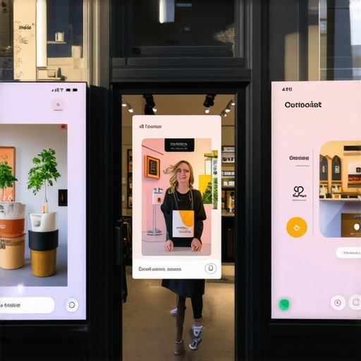 Visual of augmented reality experiences augmenting storefronts to enhance local map visibility