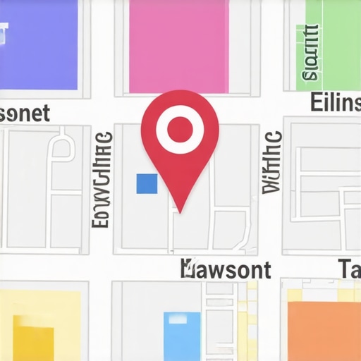 Dynamic Local Content on Digital Maps Map with business location and real-time local content overlays