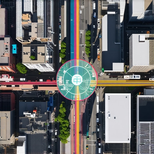Digital map highlighting hyper-local data and AR features for improved local search rankings.