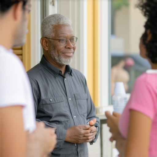 Business owner participating in a neighborhood event to strengthen local presence.