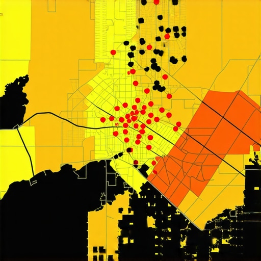 Map showing multiple geospatial data layers for precise local targeting