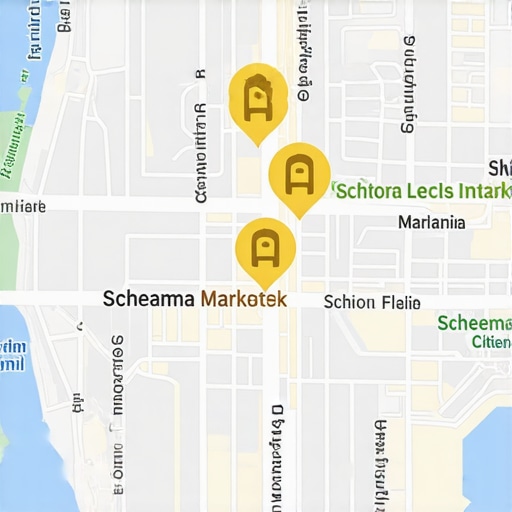 Illustration of local citations and schema markup enhancing Google Maps ranking.